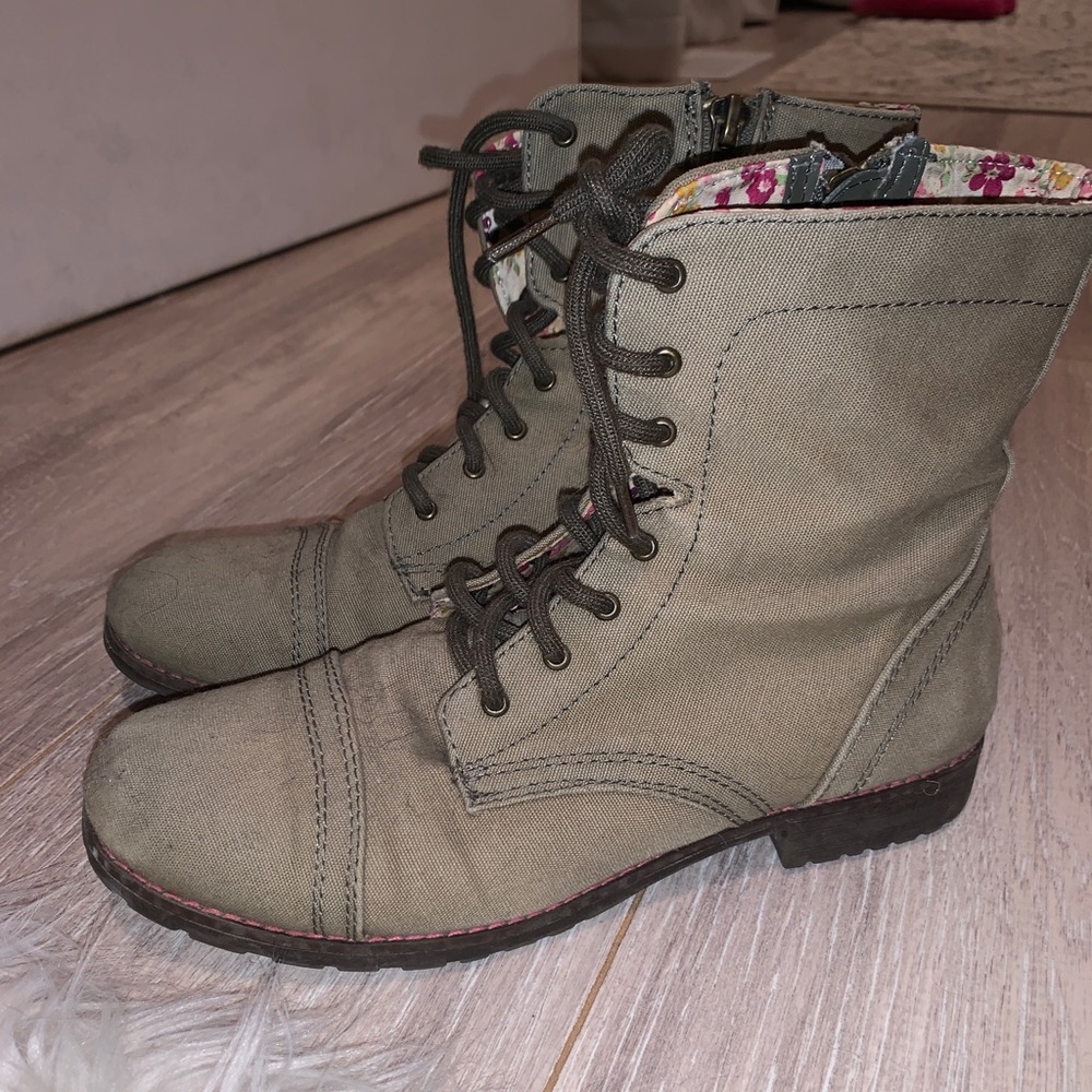 Army green boots